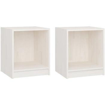 Maison & Déco Tables de chevet Maison D'home Tables de chevet 2 pcs Blanc 35,5x33,5x41,5 cm Pin massif Blanc