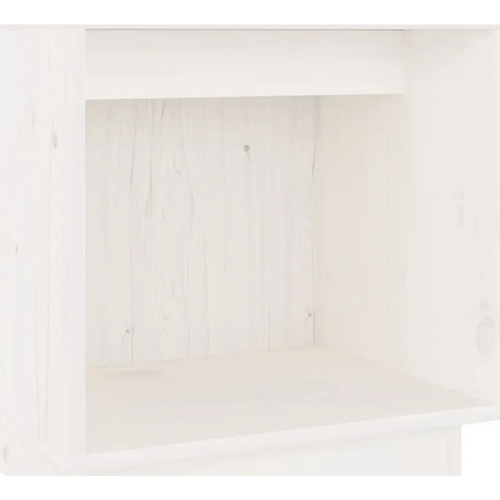 Maison & Déco Tables de chevet Maison D'home Table de chevet Blanc 40x30x40 cm Bois de pin solide Blanc
