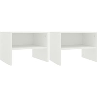 Maison & Déco Tables de chevet Maison D'home Tables de chevet 2 pcs Blanc 40x30x30 cm Bois d'ingénierie Blanc