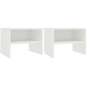 Maison & Déco Tables de chevet Maison D'home Tables de chevet 2 pcs Blanc 40x30x30 cm Bois d'ingénierie Blanc