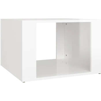 Maison & Déco Tables de chevet Maison D'home Table de chevet Blanc brillant 57x55x36 cm Bois d’ingénierie Blanc