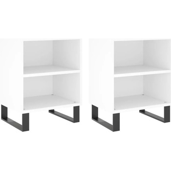 Maison & Déco Tables de chevet Maison D'home Tables de chevet 2 pcs blanc 40x30x50 cm bois d'ingénierie Blanc