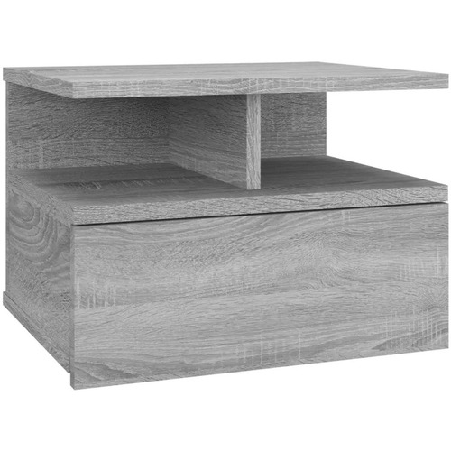 Maison & Déco Tables de chevet Maison D'home Table de chevet flottante Sonoma gris Bois d’ingénierie Gris