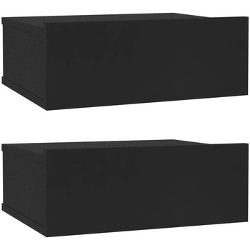 Maison & Déco Tables de chevet Maison D'home Tables de chevet flottantes 2 pcs Noir 40x30x15 cm Noir