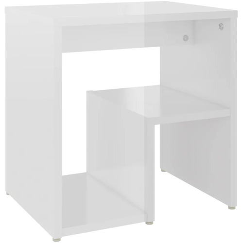 Maison & Déco Tables de chevet Maison D'home Table de chevet blanc brillant 40x30x40 cm bois d'ingénierie Blanc