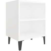 Maison & Déco Tables de chevet Maison D'home Table de chevet avec pieds en métal blanc 40x30x50 cm Blanc