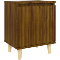 Maison & Déco Tables de chevet Maison D'home Table de chevet avec pieds en bois Chêne marron 40x30x50 cm Marron
