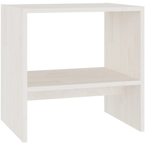 Maison & Déco Tables de chevet Maison D'home Table de chevet Blanc 40x30,5x40 cm Bois de pin massif Blanc