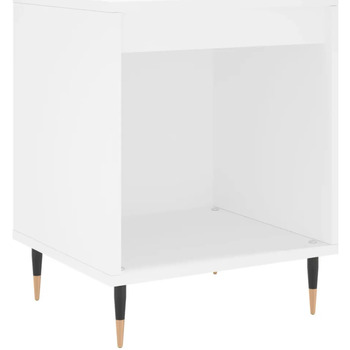 Maison D'home Table de chevet Blanc 40x35x50 cm Bois d’ingénierie Blanc