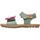 Chaussures Fille Sandales et Nu-pieds Naturino Sandales en cuir avec fleurs appliquées BEGONIA 2 Vert