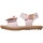 Chaussures Fille Sandales et Nu-pieds Naturino Sandales en cuir avec fleurs appliquées BEGONIA 2 Rose