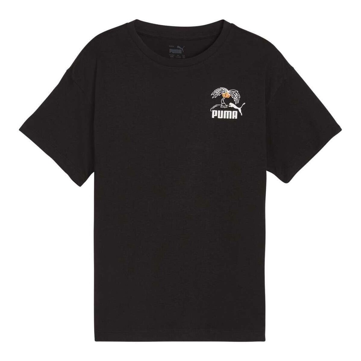Vêtements Garçon T-shirts manches courtes Puma 162445VTPE24 Noir