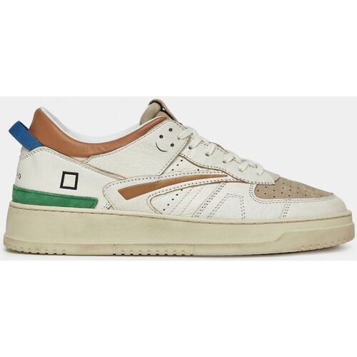Chaussures Homme Baskets mode Date M401-TO-CO-HB TORNEO-COLORED WHITE-BEIGE Blanc