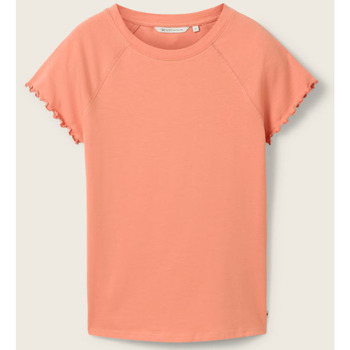 Vêtements Femme T-shirts manches courtes Tom Tailor - Tee-shirt - pêche Orange