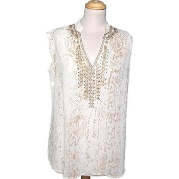 Vêtements Femme Vintage Check-trim polo shirt Accessories Jacqueline Riu blouse  38 - T2 - M Blanc Blanc