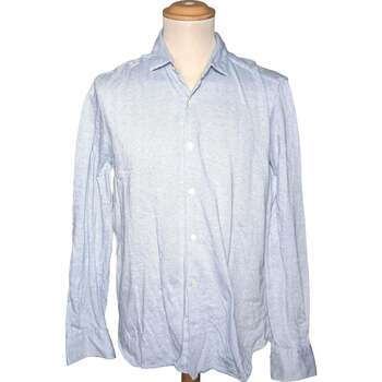 Vêtements Homme Chemises manches longues Massimo Dutti 40 - T3 - L Bleu