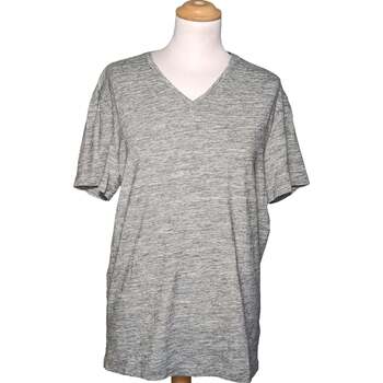 t-shirt h&m  top manches courtes  40 - t3 - l gris 