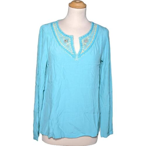 Vêtements Femme Lune Et Lautre Color Block blouse  38 - T2 - M Bleu Bleu