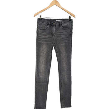 jeans promod  jean slim femme  38 - t2 - m gris 