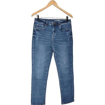 jeans promod  jean slim femme  38 - t2 - m bleu 