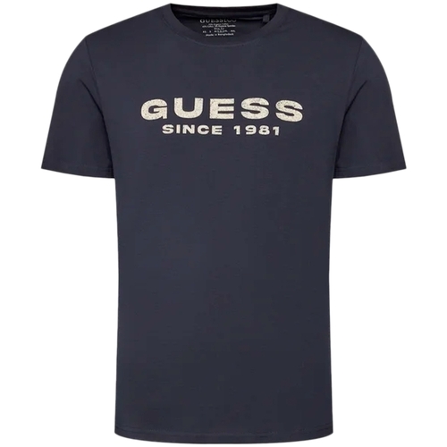 Vêtements Homme T-shirts manches courtes Guess Since 1981 Bleu