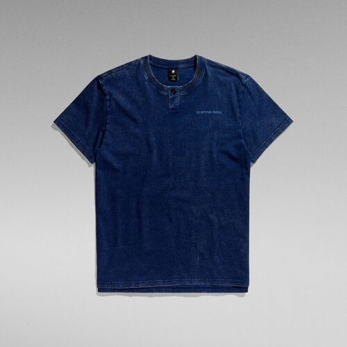 Vêtements Homme T-shirts & Polos G-Star Raw D24435 D588 - HENLEY-A826 WORN IN BLUE Bleu