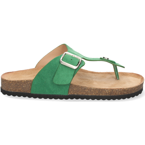 Chaussures Femme Sandales et Nu-pieds Póker De Damas Sandale esclave plate avec boucle pour femme Vert