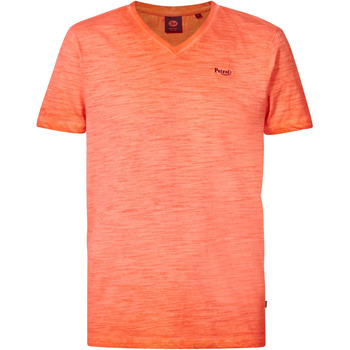 Vêtements Homme T-shirts & Polos Petrol Industries T-Shirt three-button Bellows Melange Orange Vif Orange