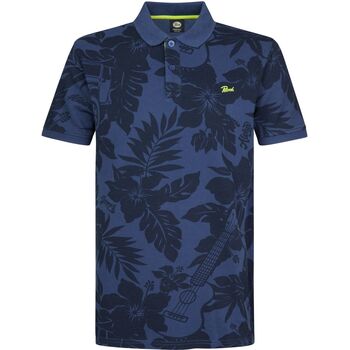 Vêtements Homme Men T-shirt Ss Aop Petrol Industries Poloshirt  Verdant Marine Bleu