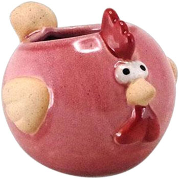 Sélection homme à moins de 70 Vases / caches pots d'intérieur Faye Mini cache-pot poule rose en céramique 7 cm Rose