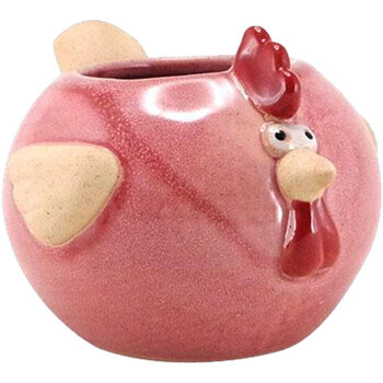 Maison & Déco Vases / caches pots d'intérieur Faye Mini cache-pot poule rose en céramique 8 cm Rose