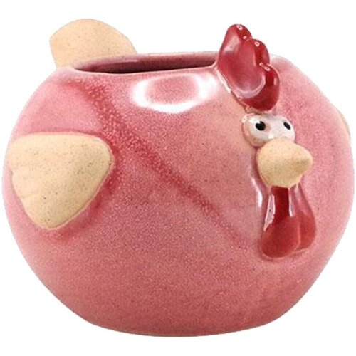 Maison & Déco Vases / caches pots d'intérieur Faye Mini cache-pot poule rose en céramique 8 cm Rose