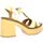 Chaussures Femme Sandales et Nu-pieds Inuovo Nu pieds cuir laminé Doré