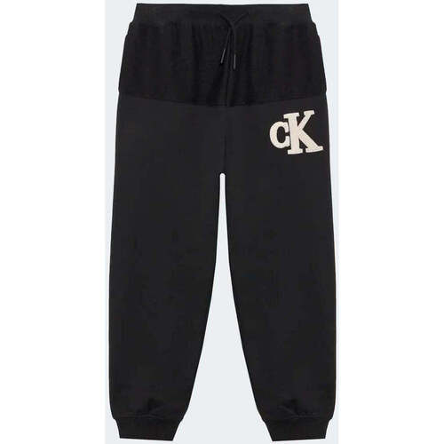 Vêtements Garçon Pantalons de survêtement Calvin Klein JEANS Wright  Noir