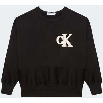 Vêtements Garçon Sweats Calvin Klein JEANS valentino  Noir