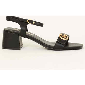 Chaussures Femme Sandales et Nu-pieds Gattinoni Sandales à brides en cuir Noir