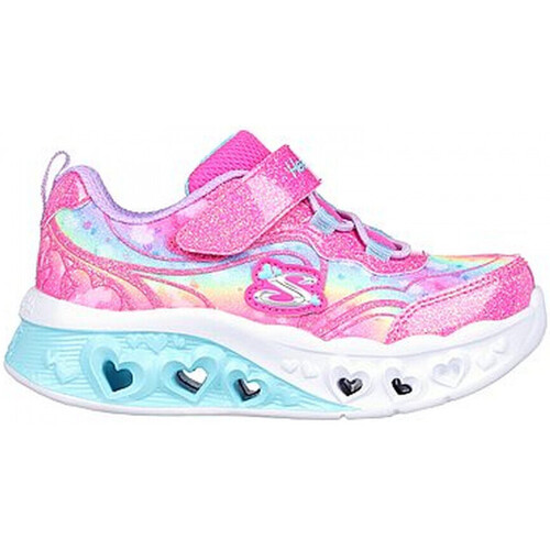 Chaussures Enfant Volleyball Shoes & Knee pads are Skechers Flutter heart lights - groovy Rose