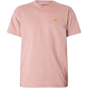 Vêtements Homme T-shirts Cavalli manches courtes Carhartt Chase T-shirt Rose