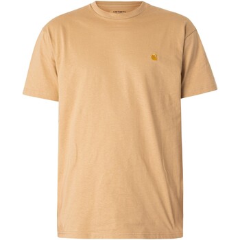 Vêtements Homme T-shirts Cavalli manches courtes Carhartt Chase T-shirt Beige