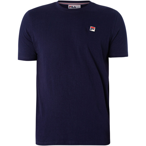 Vêtements Homme T-shirts manches courtes Fila Reiss Kiana Cotton Stretch Poplin Slim Fit Shirt Bleu