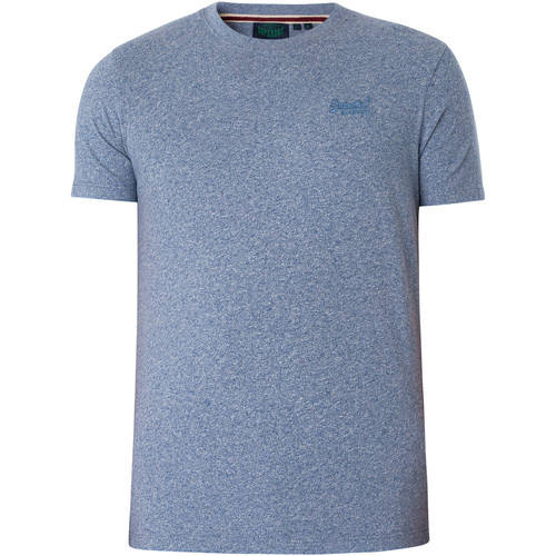 Vêtements Homme T-shirts manches courtes Superdry T-shirt EMB avec logo essentiel Bleu
