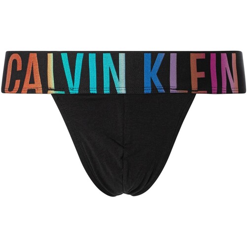 Sous-vêtements Homme Slips Calvin Klein Jeans String puissant intense Noir