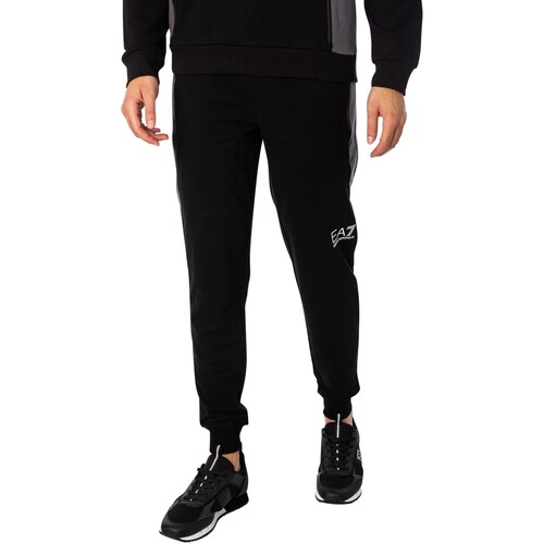 Vêtements Homme Pantalons de survêtement Emporio Armani EA7 Jogging à rayures logo Noir