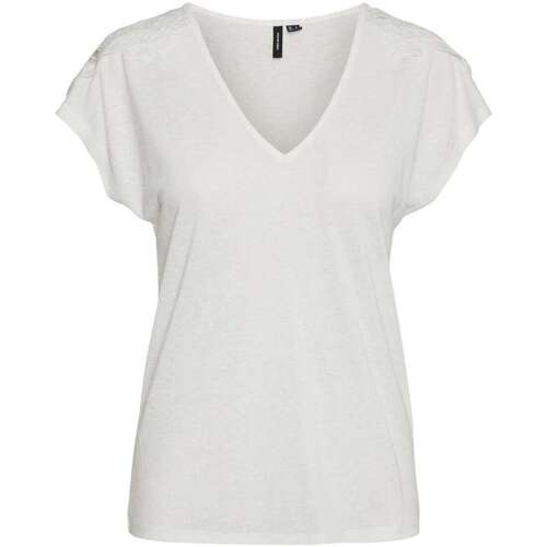 Vêtements Femme T-shirt Essentials Cropped Logo vermelho branco mulher Vero Moda 160629VTPE24 Beige