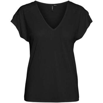 Vêtements Femme T-shirt Essentials Cropped Logo vermelho branco mulher Vero Moda 160630VTPE24 Noir