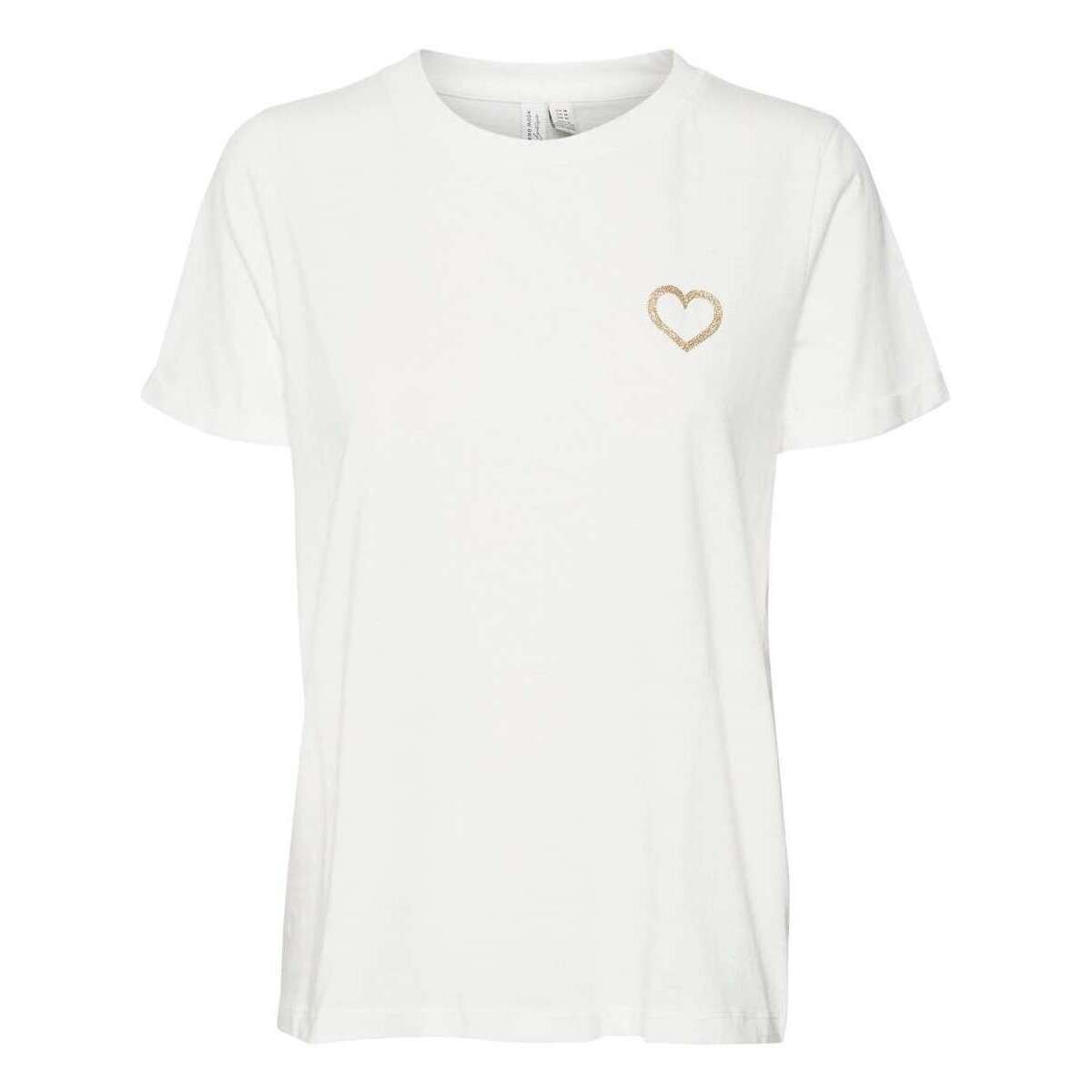 Vêtements Femme T-shirts manches courtes Vero Moda 160643VTPE24 Blanc