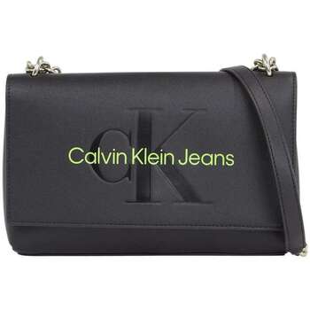 Sacs Femme side-slit ribbed-knit dress Calvin Klein Jeans 160920VTPE24 Noir