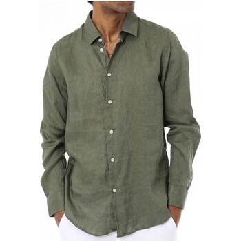 Vêtements Homme Chemises manches longues Kebello Chemise Slim Fit Vert H Kaki