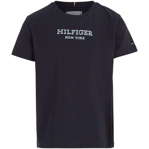 Vêtements Fille T-shirts manches courtes Tommy Hilfiger 162985VTPE24 Marine