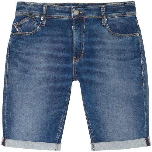 Vêtements Homme Shorts / Bermudas Sandales et Nu-piedsises Short coton délavé Bleu